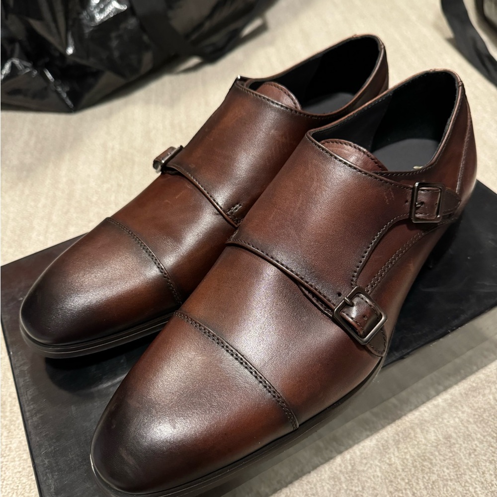 Vittorio Russo Double Monk Strap Oxfords